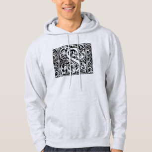 Letter S Mediaeval Monogram Art Nouveau Hoodie