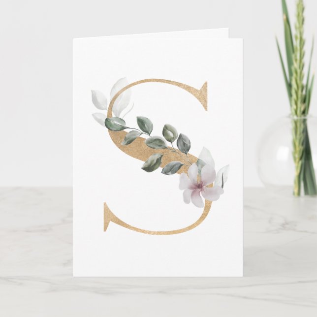 Letter S Monogram Card (Front)