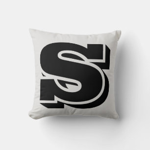LETTER S MONOGRAM PILLOW