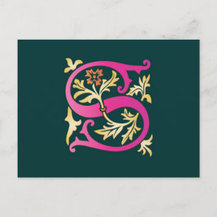 Letter S Monogram Postcard