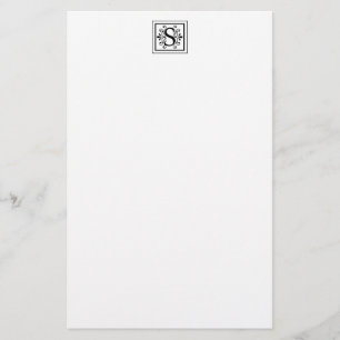 Letter S Monogram Stationery