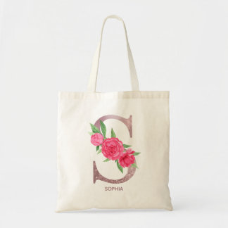 Letter S Personalized name monogram bridesmaid    Tote Bag
