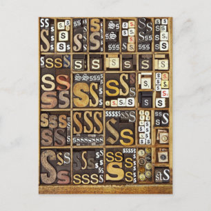 Letter S Postcard