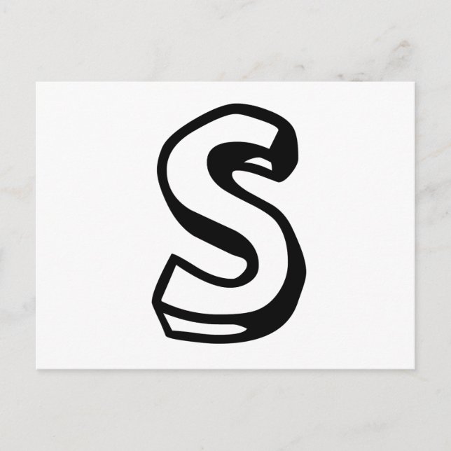 Letter S Postcard (Front)