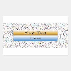 Letter Scramble Rectangular Sticker