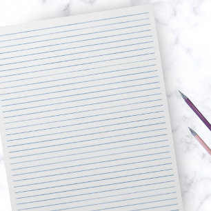 Letter Size 8.5" x 11" Blue Lines College Ruled Notepad