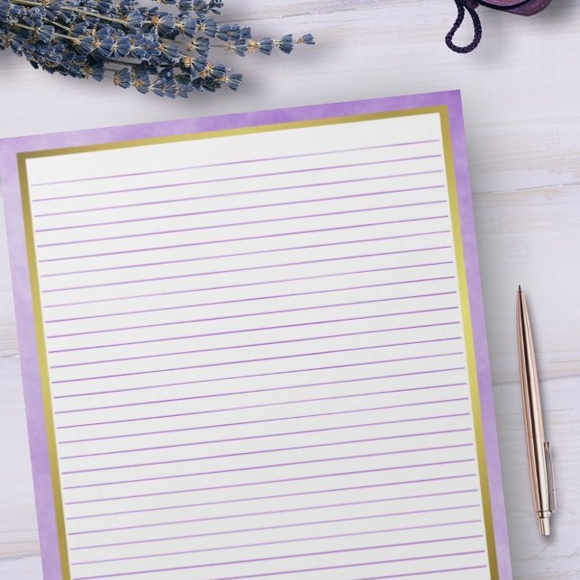 Letter Size 8.5" x 11" Purple Lines College Ruled Notepad (Creator Uploaded)
