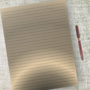 Letter Size 8.5 x 11" Wide Ruled Bronze Colour Notepad