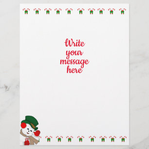 Letter-size Christmas Stationery Custom Letterhead