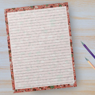 Letter Size Wide Ruled Terra Cotta Terrazzo Notepad