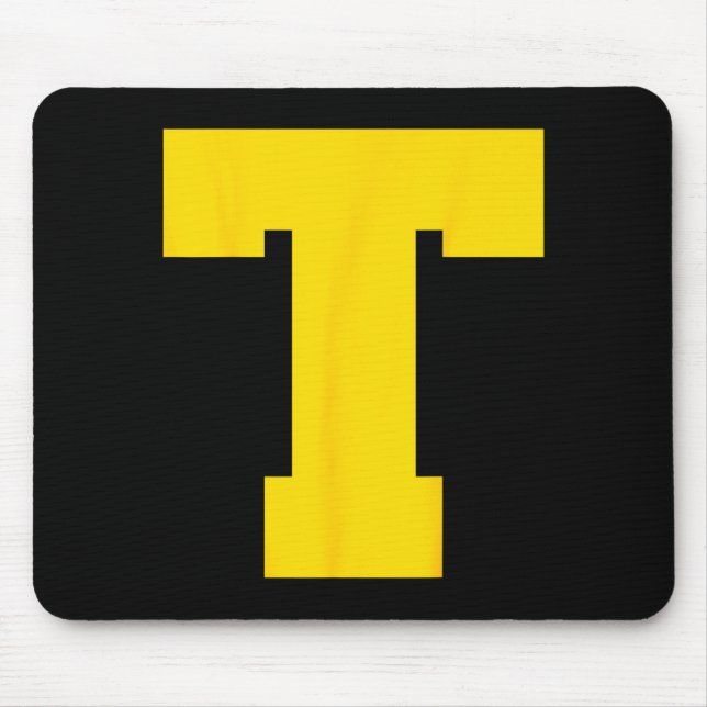 Letter T Christmas Thanksgiving Costume  Mouse Mat (Front)