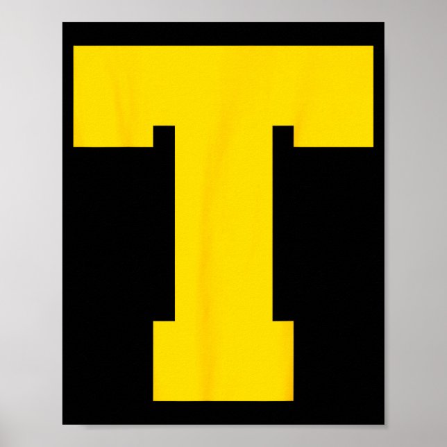 Letter T Christmas Thanksgiving Costume  Poster (Front)