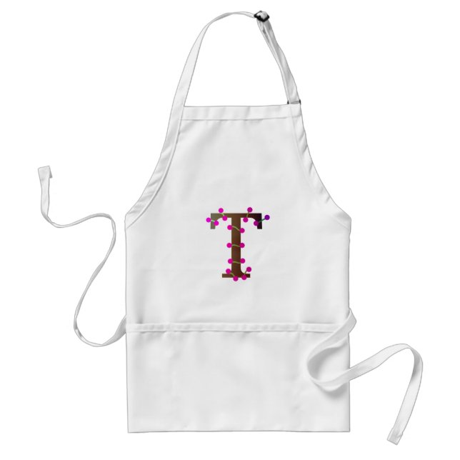 Letter T decorative initial on white Standard Apron (Front)