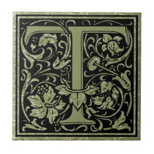 Letter T First Letter Monogram Tile