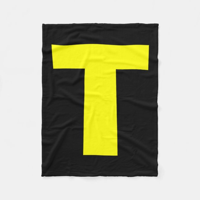 Letter T Halloween Fleece Blanket (Front)
