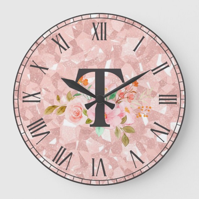 Letter T Large Clock (Front)