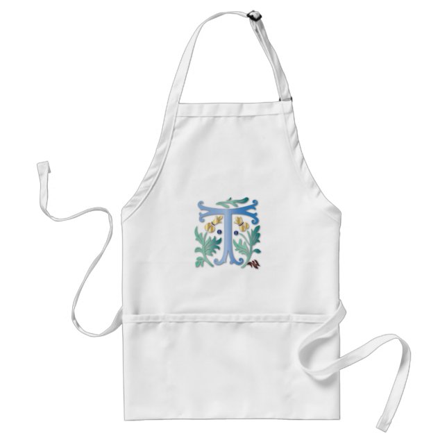 Letter T Monogram Standard Apron (Front)