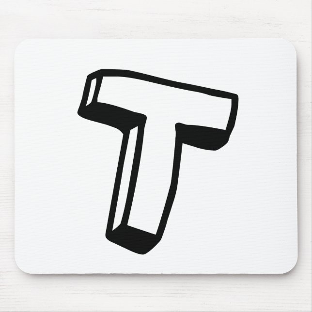 Letter T Mouse Mat (Front)