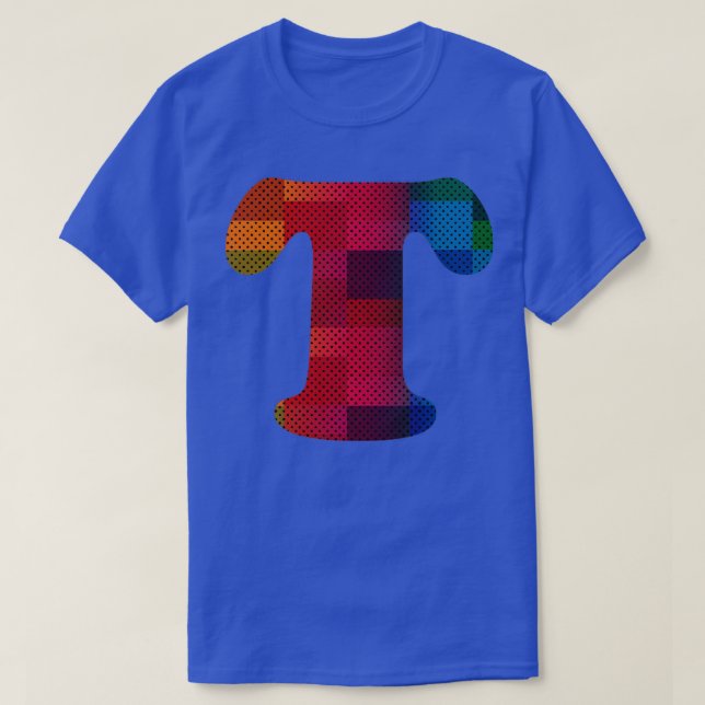 Letter t retro vintage T-Shirt (Design Front)