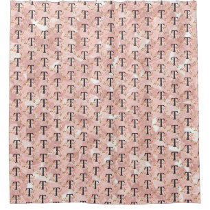 Letter T Shower Curtain