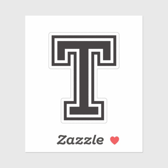Letter T sporty college font alphabet (Sheet)