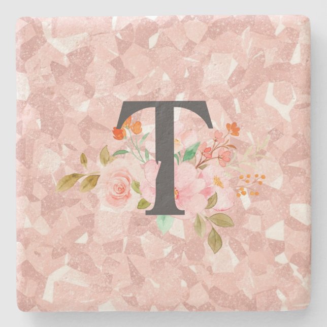 Letter T Stone Coaster (Front)