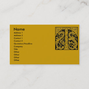 Letter T with Dragons Business Card