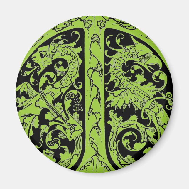 Letter T with Dragons Magnet (Front)