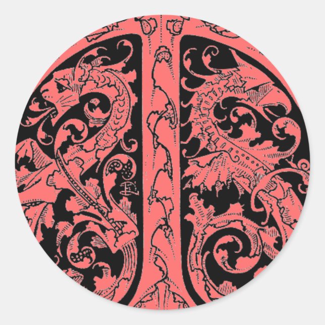 Letter T with Dragons  Sticker (Front)