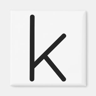 Letter Title “k” Magnet
