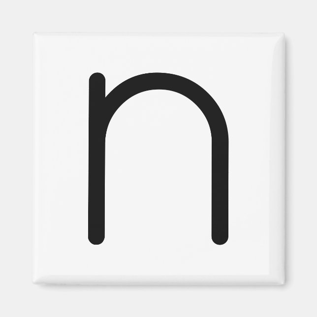 Letter Title “n” Magnet (Front)