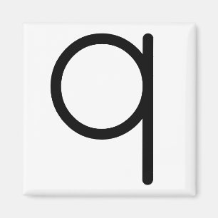 Letter Title “q” Magnet