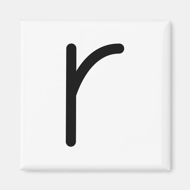Letter Title “r” Magnet (Front)