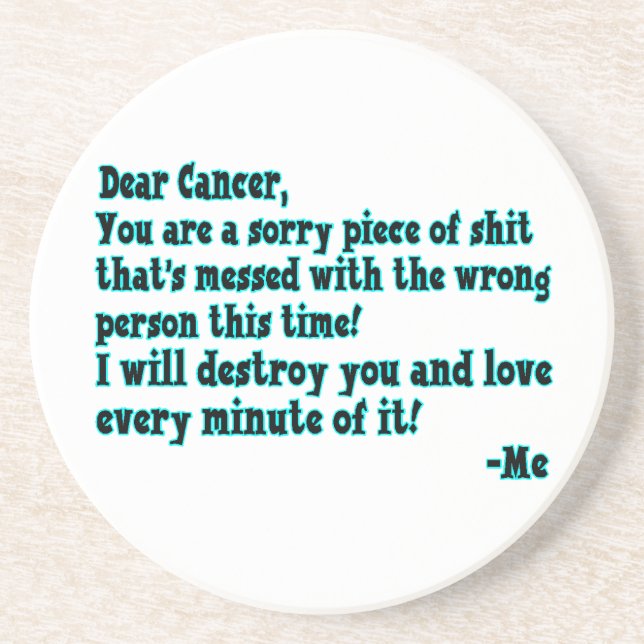 Letter To Cancer Coaster (Front)