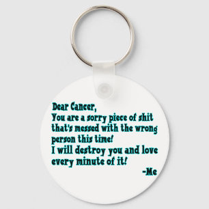 Letter To Cancer Key Ring