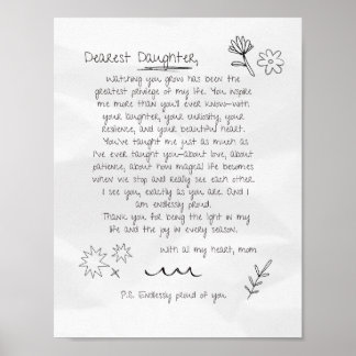 Letter to Daughter Poster