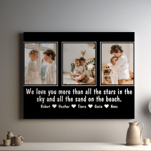 Letter To Mom Or Dad Personalized Family Photo Canvas Print