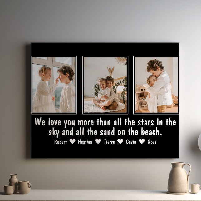 Letter To Mum Or Dad Personalised Family Photo Canvas Print (Creator Uploaded)