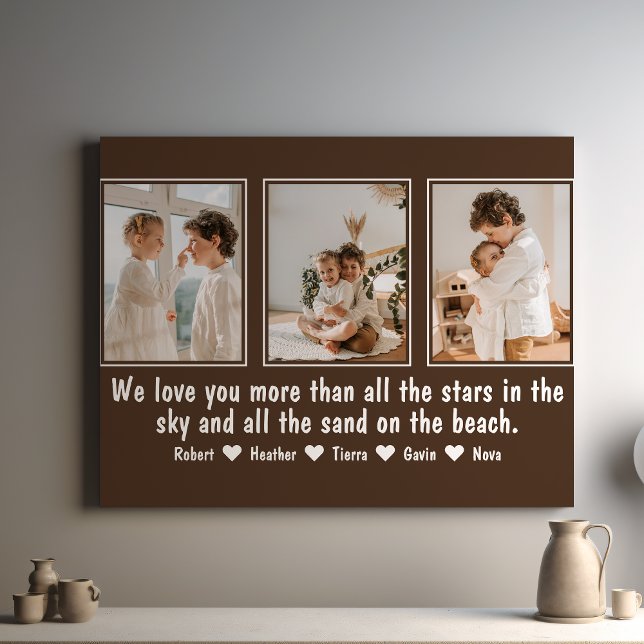 Letter To Mum Personalised Custom Family Collage Canvas Print (Creator Uploaded)