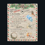 Letter To My Grandson From Grandpa Custom Gift Fleece Blanket<br><div class="desc">Letter To My Grandson From Grandpa Custom Gift</div>