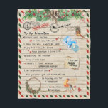 Letter To My Grandson From Grandpa Custom Gift Fleece Blanket<br><div class="desc">Letter To My Grandson From Grandpa Custom Gift</div>