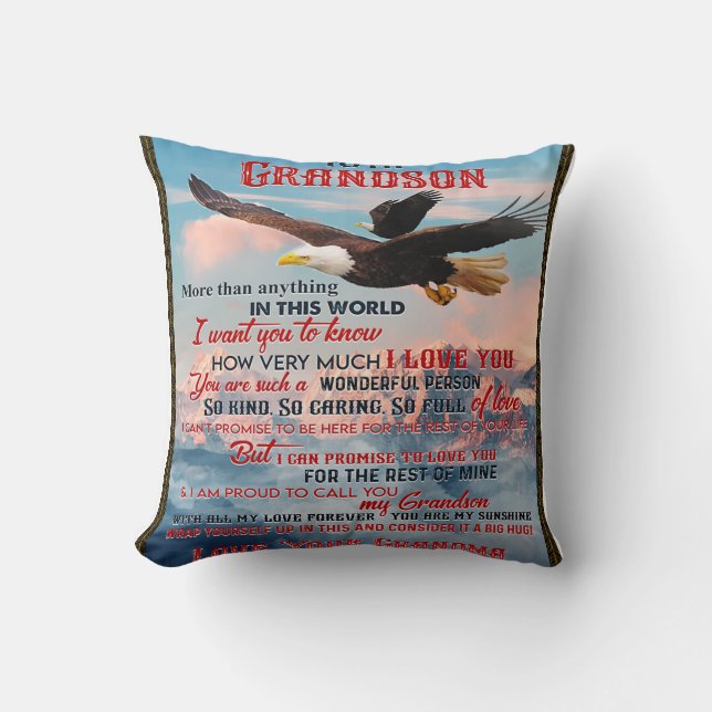 Letter To My Grandson Gift,Love Baby Boy Gift Idea Cushion (Front)