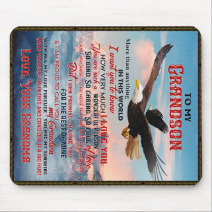 Letter To My Grandson Gift,Love Baby Boy Gift Idea Mouse Mat