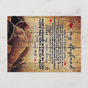 Letter To My Husband, Cute Family Gift Announcement Postcard