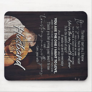 Letter To My Husband, Cute Family Gift Mouse Mat