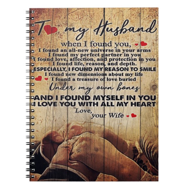 Letter To My Husband, Cute Family Gift Notebook (Front)