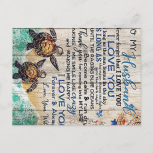 Letter To My Husband Family Decoration Postcard