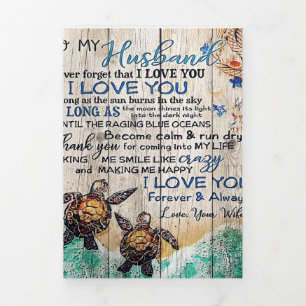 Letter To My Husband   Family Decoration   Tri-Fold Announcement