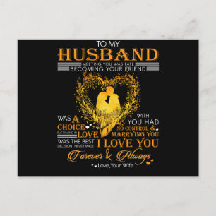 Letter To My Husband, Love Husband Gift Postcard