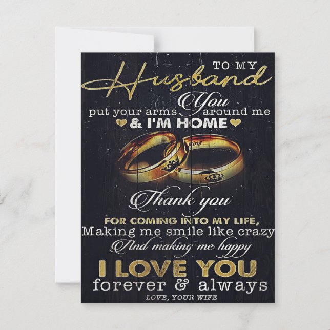 Letter To My Husband, Love Quotes Letter Invitation (Front)